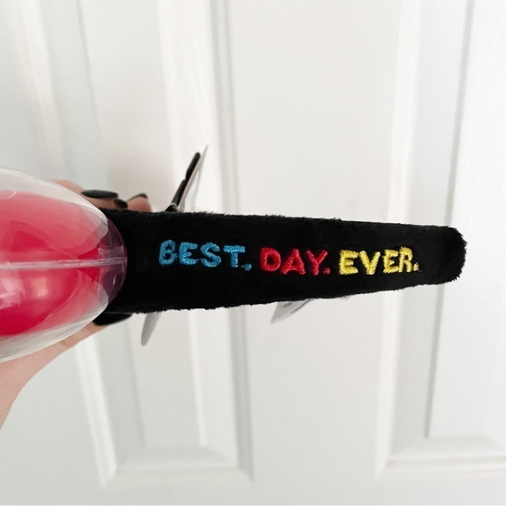 NWT Disney Parks Mickey Mouse Balloon Ears Best Day Ever Light Up Headband - Picture 2 of 3